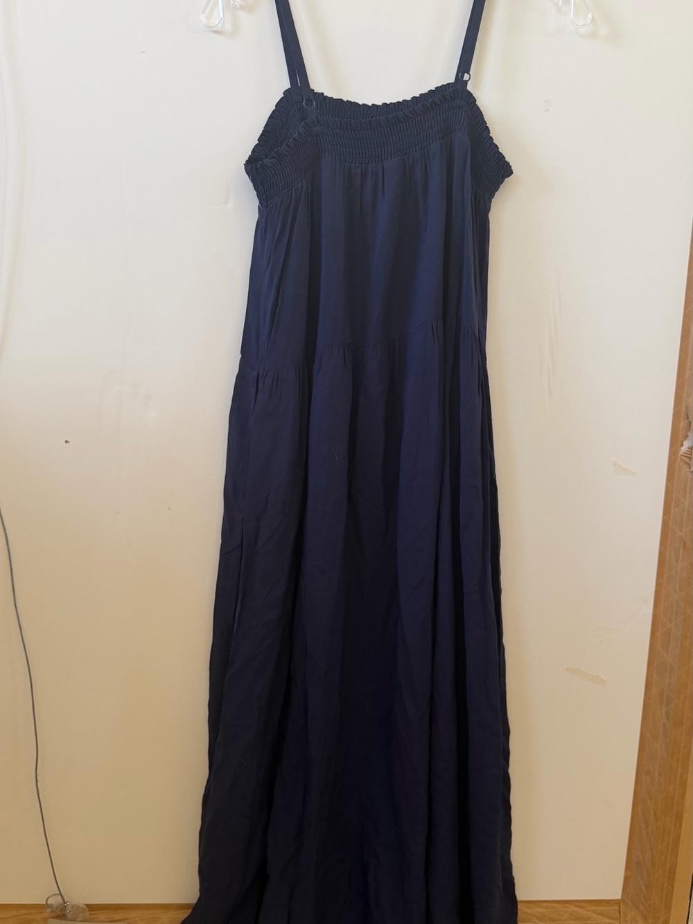 Old Navy Navy Blue Smocked Maxi Dress with Spaghetti Straps